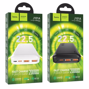 Portatīvais lādētājs (m) Hoco 20000 mAh QC PD 3A 22,5W J101A balts