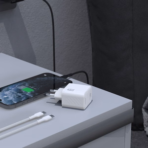 Dudao A28C 45W GaN sienas lādētājs + USB-C kabelis - melns