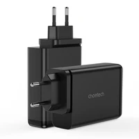 Choetech lādētājs GaN 140W 4 porti (2x USB C, 2x USB) melns (PD6005)
