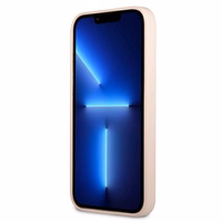 Guess GUHCP13MSLTGP iPhone 13 6.1" rozā cietais apvalks silikona trīsstūris