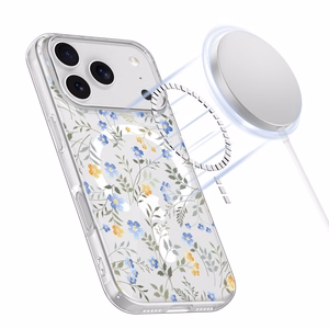 Tech-Protect FlexAir Magnētiskais viedtālruņa apvalks iPhone 17 Pro Max - Margrietiņas ar lapām