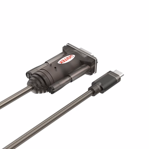 UNITEK Y-1105K seriālais kabelis Melns 1,5 m DB-9