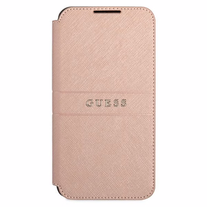 Viedtālruņa apvalks Guess GUBKS22MPSASBPI S22+ S906 rozā Saffiano Stripes