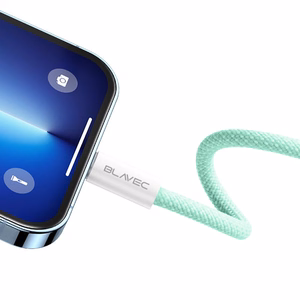 Blavec Cable Candy braided - USB to Lightning - 2,4A 3 metres Apple CarPlay (CCA-UL24GN30) green