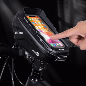 WILDMAN ceļojumu soma velosipēda stūrei ar rāvējslēdzēju, 1L (4 "- 7"), XT1, melna