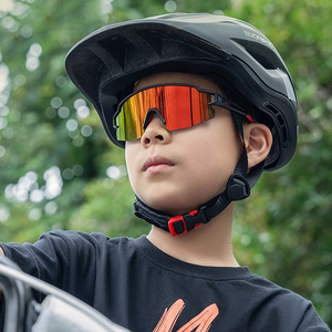 Rockbros bērnu polarizētas velosipēda brilles ar UV aizsardzību - melnas