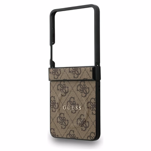Guess 4G Classic Magnētiskais viedtālruņa apvalks Samsung Galaxy Z Flip 7 - brūna