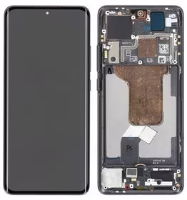 LCD screen Xiaomi 12 5G/12X 5G/12S 5G ar touch screen ar frame Melns original (used Grade A)