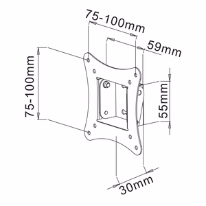 Techly ICA-LCD-900 76.2 cm (30") melns