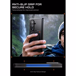 Supcase UB Aero MagSafe 2 daļu maciņa un privātuma aizsargstikla komplekts Samsung Galaxy Z Fold 8 Ultra – melns