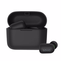 Savio TWS-09 IPX5 headphones/headset Wireless In-ear Music Bluetooth melns