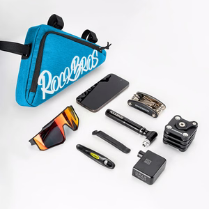 Rockbros G002 Flash Journey trīsstūrveida 1,4 l velosipēda rāmja soma – zila