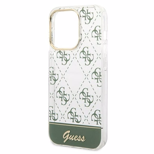 Guess 4G Pattern Script viedtālruņa apvalks iPhone 14 Pro Max - haki