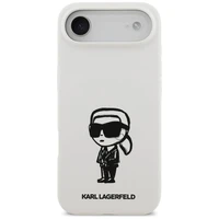 KARL LAGERFELD viedtālruņa apvalks IPHONE 17 Air saderīgs ar Magnētisko KLHMP17MSKIGROH (Silicone W/ KL Sketch & Logo) balts