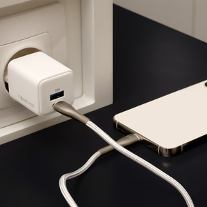 Forever TC-08-20AC GaN PD QC lādētājs 1x USB-C 1x USB 20W balts
