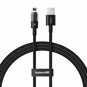 Baseus Gem USB-A uz Lightning 2.4A ātras uzlādes kabelis 1 m, melns