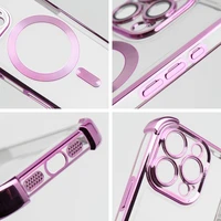 Viedtālruņa apvalks ANTISHOCK ELECTRO IPHONE 17 Pro Max saderīgs ar MagSafe rozā