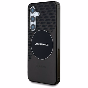 AMG Magnētiskais caurspīdīgs rombu viedtālruņa apvalks Samsung Galaxy S25 - melns