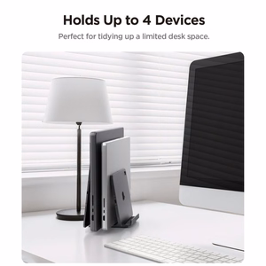 Spigen LD208S4 Desk Organizer for Laptops, Tablets, Smartphones, Keyboards - Gray