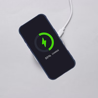 FULL MATTE MAG COVER viedtālruņa apvalks saderīgs ar Magnētisko uzlādi IPHONE 16 Pro zila