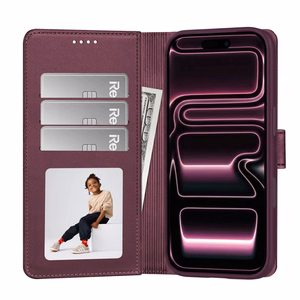 Tech-Protect Wallet MagSafe maciņš modelim iPhone 17 Pro Max / 18 Pro Max – bordo