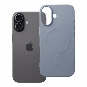 SILICONE MAG APVALKS (liels caurums) saderīgs ar MagSafe IPHONE 17 gaiši zila