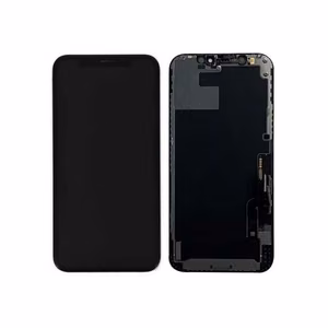 Ekranas Apple iPhone 12 / 12 Pro su lietimui jautriu stikliuku juodas originalus (8/10 lietots / naudotas)