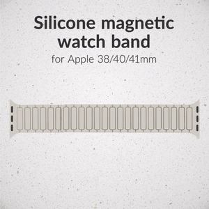 Mobilize silikona pulksteņa siksniņa - magnētiska - Apple 38/40/41mm - Starlight
