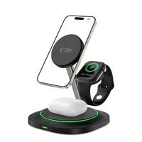 Tech-Protect QI15W-A46 3in1 magnētiskais induktīvais lādētājs MagSafe - melns