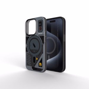 FORCELL F-PROTECT Levels ar dubultā slāņa 4D tehnoloģiju, militāri pārbaudīts, saderīgs ar MagSafe IPHONE 16 PLUS kibers pelēks