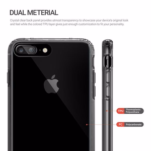 Obliq Naked Shield vāciņš iPhone 8 Plus / 7 Plus, dūmakaini melnā krāsā