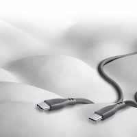 Cellularline Soft kabelis - USB-C to USB-C kabelis 1.2 m (melns)