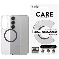 CARE by PanzerGlass Flagship Urban Combat Purple QI viedtālruņa apvalks Samsung Galaxy S25+ - caurspīdīgs