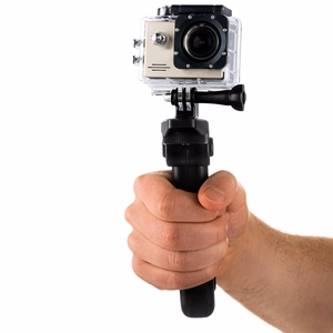 Stiprinājums ar mini statīvu GoPro SJCAM sporta kamerām - melns
