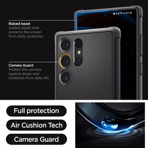 Spigen Rugged Armor viedtālruņa apvalks Samsung Galaxy S24 Ultra - matēts melns