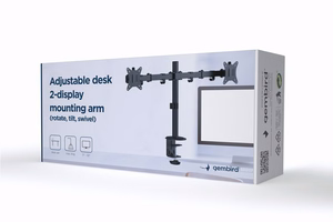 Gembird MA-D2-01 monitor mount / stand 81.3 cm (32") Desk melns