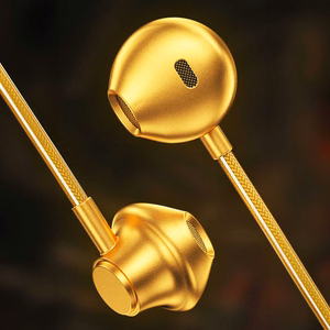 WEKOME YC05 Sakin Series vadu austiņas ar 3,5 mm spraudni, zelta krāsā