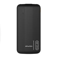Ārējā baterija Power Bank Awei P20K 5V/2.4A 10000mAh melna