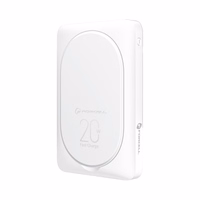 Portatīvais lādētājs saderīgs ar MagSafe Forcell F-Energy MagStand F10K2 QC3.0 PD 5A 20W 10000 mAh balta