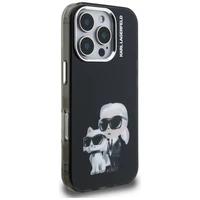 Karl Lagerfeld IML Aquarelle Karl & Choupette & Logo macins iPhone 16 Pro Max - melns