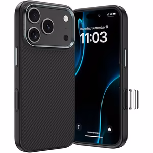 Benks Magnetic Armor Pro Kevlar Чехол Metal Frame 600D (A070) для Iphone 17 Pro Max чёрный (Camera Control Button)