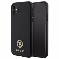 Guess Strass Metal Logo viedtālruņa apvalks iPhone 11 / Xr 6.1" - Melns