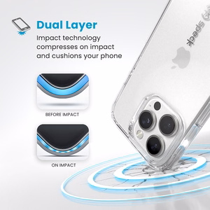 Speck GemShell vāciņš iPhone 16 Pro tālrunim, Clear