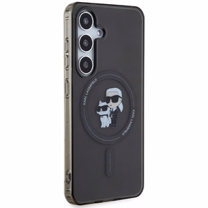 Karl Lagerfeld IML Karl&Choupette magnētiskais viedtālruņa apvalks Samsung Galaxy S24 - melns