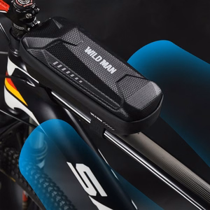 WILDMAN ceļojumu soma velosipēda rāmim ar rāvējslēdzēju, 1L, ES5, melna