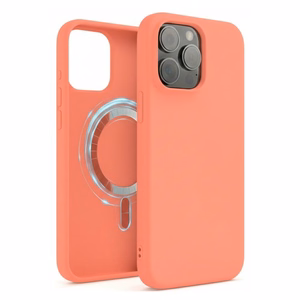 Maciņš "TM MagSafe Silicone" iPhone 16 / Mandarīns /