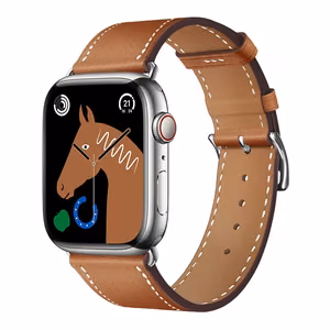 FORCELL F-DESIGN FA20 ekoloģiskās ādas siksniņa APPLE pulkstenim 42 / 44 / 45 / 49 mm brūna