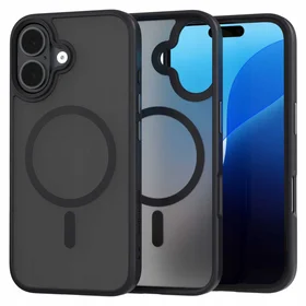 Spacecase Maciņš Hybrid Mag iPhone 16 melns