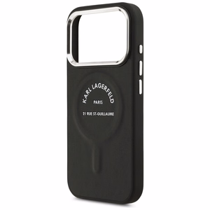 Karl Lagerfeld Karl RSG Logo Magnētiskais viedtālruņa apvalks iPhone 17 Pro - Melns
