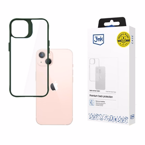 3mk Satin Armor viedtālruņa apvalks+ zaļš Apple iPhone 14 - caurspīdīgs